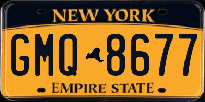 NY license plate GMQ8677