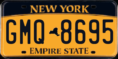 NY license plate GMQ8695