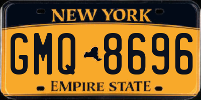 NY license plate GMQ8696