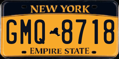 NY license plate GMQ8718