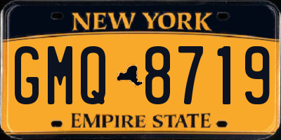 NY license plate GMQ8719