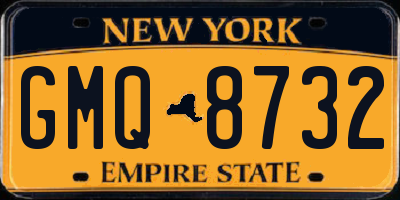 NY license plate GMQ8732