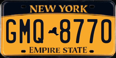 NY license plate GMQ8770