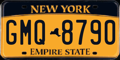 NY license plate GMQ8790