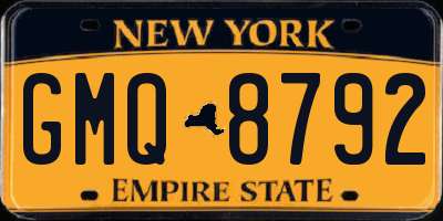 NY license plate GMQ8792