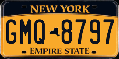 NY license plate GMQ8797