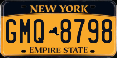 NY license plate GMQ8798