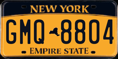 NY license plate GMQ8804