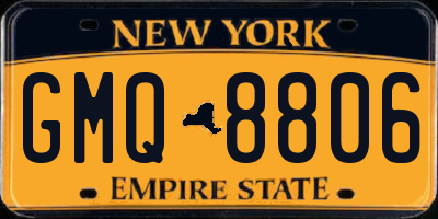 NY license plate GMQ8806