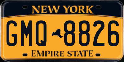 NY license plate GMQ8826