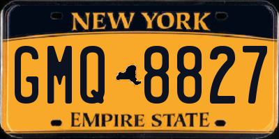 NY license plate GMQ8827