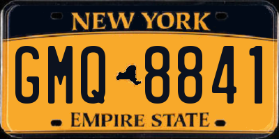 NY license plate GMQ8841