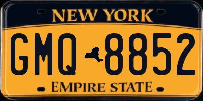NY license plate GMQ8852