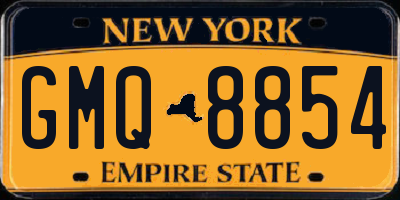 NY license plate GMQ8854