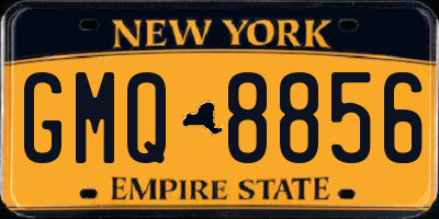 NY license plate GMQ8856
