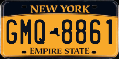 NY license plate GMQ8861
