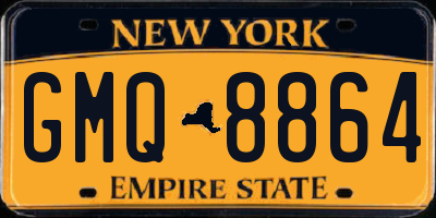 NY license plate GMQ8864