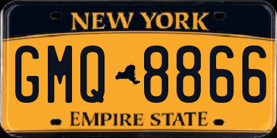 NY license plate GMQ8866