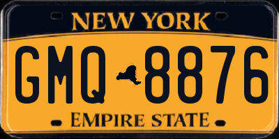 NY license plate GMQ8876