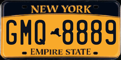NY license plate GMQ8889
