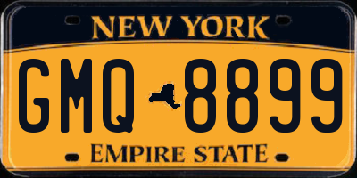 NY license plate GMQ8899