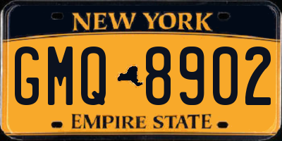 NY license plate GMQ8902