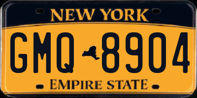 NY license plate GMQ8904