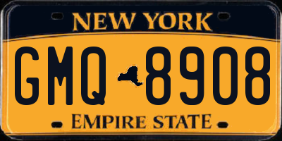 NY license plate GMQ8908