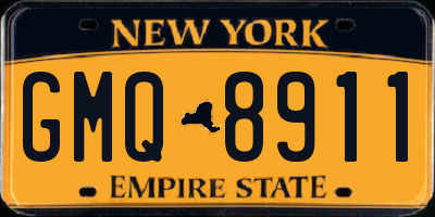 NY license plate GMQ8911