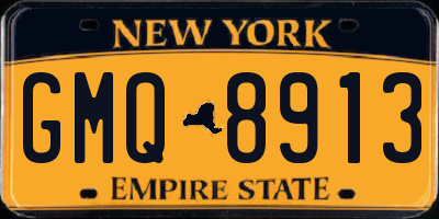 NY license plate GMQ8913