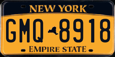 NY license plate GMQ8918
