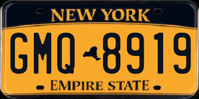 NY license plate GMQ8919