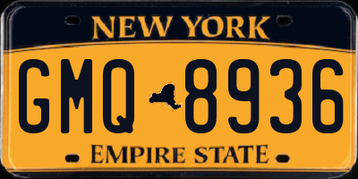 NY license plate GMQ8936