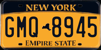 NY license plate GMQ8945