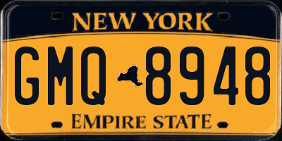 NY license plate GMQ8948