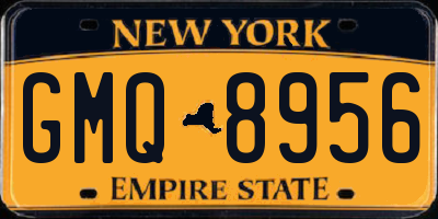 NY license plate GMQ8956