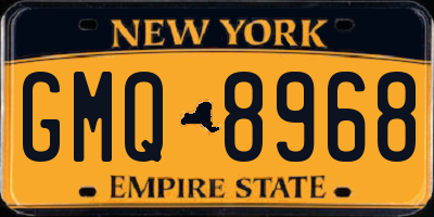 NY license plate GMQ8968