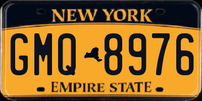 NY license plate GMQ8976