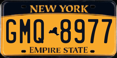 NY license plate GMQ8977