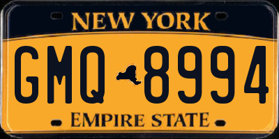 NY license plate GMQ8994