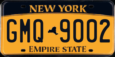 NY license plate GMQ9002