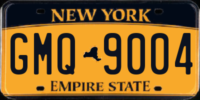 NY license plate GMQ9004