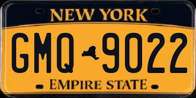 NY license plate GMQ9022
