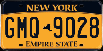 NY license plate GMQ9028