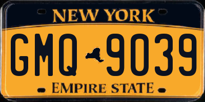 NY license plate GMQ9039