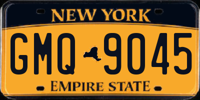NY license plate GMQ9045