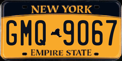 NY license plate GMQ9067