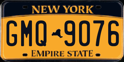 NY license plate GMQ9076