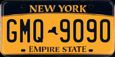NY license plate GMQ9090