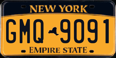 NY license plate GMQ9091